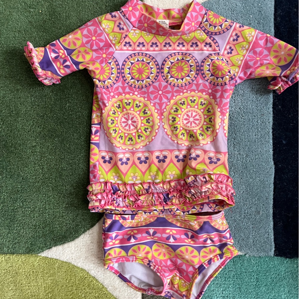 Ruffle butts  toddler swim suit rash guard 18-24 months